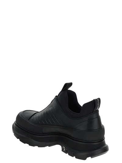 Shop Alexander Mcqueen Zipped Tread Zipped Sneaker In Black