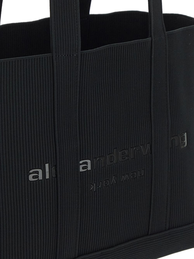 Shop Alexander Wang Ryan Knit Medium Tote Bag In Black