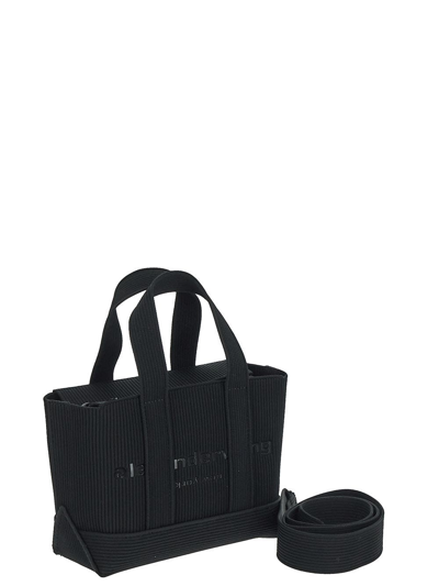Shop Alexander Wang Ryan Knit Mini Tote Bag In Black