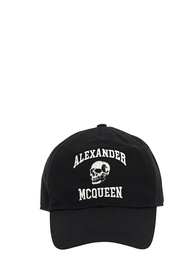 Shop Alexander Mcqueen Varsity Logo And Skull Baseball Cap
