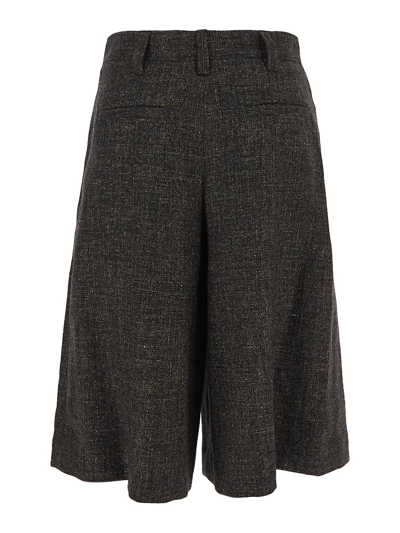 Shop Brunello Cucinelli Flared Shorts In Grey
