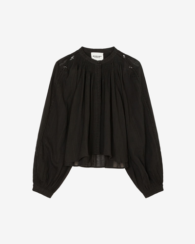 Shop Isabel Marant Étoile Imayae Cotton Shirt In Black