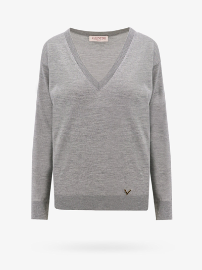 Shop Valentino Woman Sweater Woman Grey Knitwear In Gray