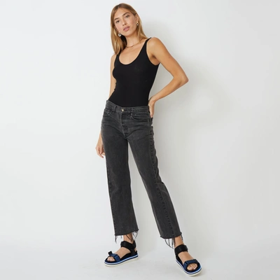 Archive Narrow Rib Tank Bodysuit In Black