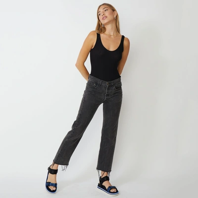 Archive Narrow Rib Tank Bodysuit In Black
