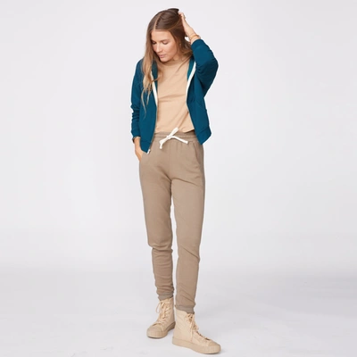 Monrow Supersoft Fleece Girlfriend Zip Up Hoody In Abyss