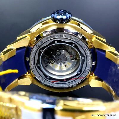 Pre-owned Invicta Reserve Kraken Swiss R150 Automatic Abalone Gold Plated Watch 52mm