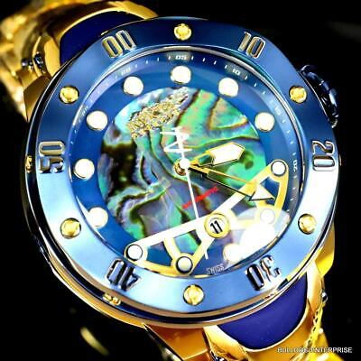 Pre-owned Invicta Reserve Kraken Swiss R150 Automatic Abalone Gold Plated Watch 52mm