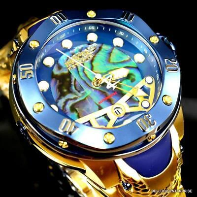 Pre-owned Invicta Reserve Kraken Swiss R150 Automatic Abalone Gold Plated Watch 52mm