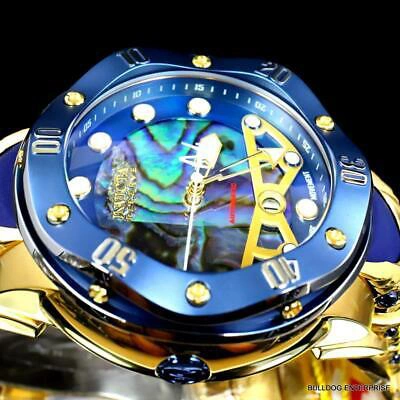 Pre-owned Invicta Reserve Kraken Swiss R150 Automatic Abalone Gold Plated Watch 52mm
