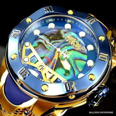Pre-owned Invicta Reserve Kraken Swiss R150 Automatic Abalone Gold Plated Watch 52mm