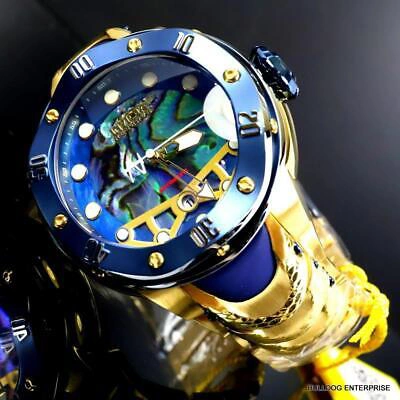 Pre-owned Invicta Reserve Kraken Swiss R150 Automatic Abalone Gold Plated Watch 52mm