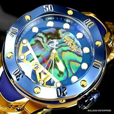 Pre-owned Invicta Reserve Kraken Swiss R150 Automatic Abalone Gold Plated Watch 52mm