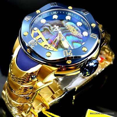 Pre-owned Invicta Reserve Kraken Swiss R150 Automatic Abalone Gold Plated Watch 52mm