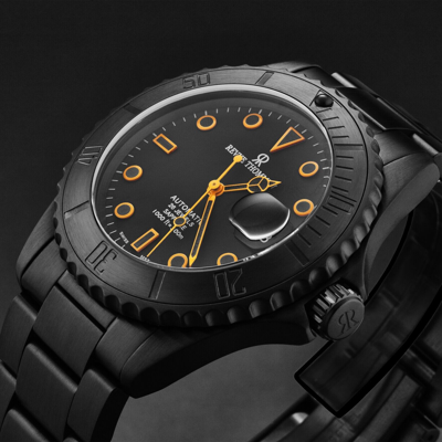 Pre-owned Revue Thommen Men's 'diver' Black Dial Black Bracelet Swiss Automatic 17571.2679