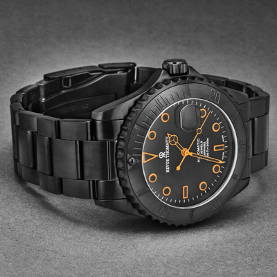 Pre-owned Revue Thommen Men's 'diver' Black Dial Black Bracelet Swiss Automatic 17571.2679