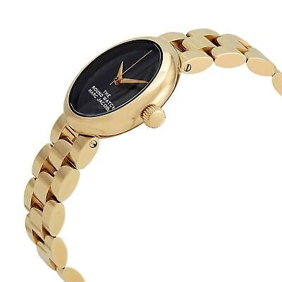 Pre-owned Marc Jacobs The Round Watch  For Ladies: Gold + Black. Rrp £310