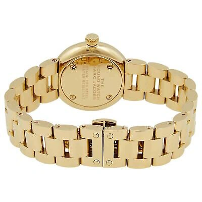 Pre-owned Marc Jacobs The Round Watch  For Ladies: Gold + Black. Rrp £310