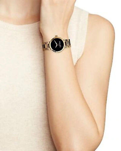 Pre-owned Marc Jacobs The Round Watch  For Ladies: Gold + Black. Rrp £310
