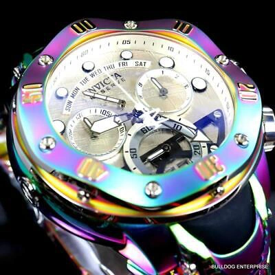 Pre-owned Invicta Reserve Kraken Meteorite Swiss Ronda 5040.n Iridescent Steel Watch