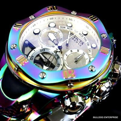 Pre-owned Invicta Reserve Kraken Meteorite Swiss Ronda 5040.n Iridescent Steel Watch