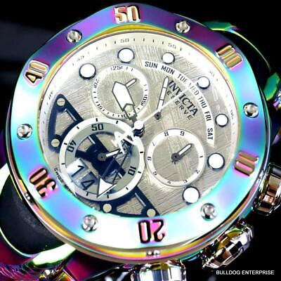 Pre-owned Invicta Reserve Kraken Meteorite Swiss Ronda 5040.n Iridescent Steel Watch