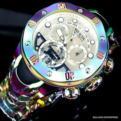 Pre-owned Invicta Reserve Kraken Meteorite Swiss Ronda 5040.n Iridescent Steel Watch