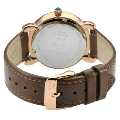 Pre-owned Gv2 By Gevril Women's 12611 Ravenna Swiss Quartz Diamond Mop Dial Leather Watch