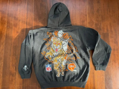 Pre-owned Mitchell & Ness Warren Lotas Nfl Mitchell And Ness Hoodie Sz Xl Bengals In Black