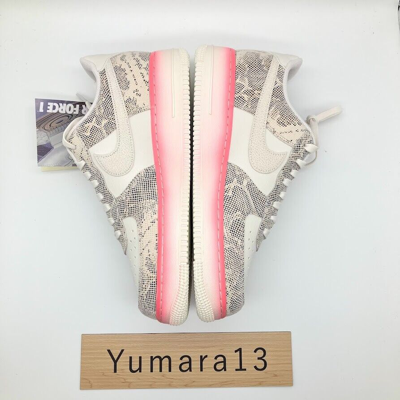 Pre-owned Nike Women's Air Force 1 Low Our Force 1 Snakeskin Dv1031-030 Women's Size In Pink