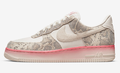 Pre-owned Nike Women's Air Force 1 Low Our Force 1 Snakeskin Dv1031-030 Women's Size In Pink