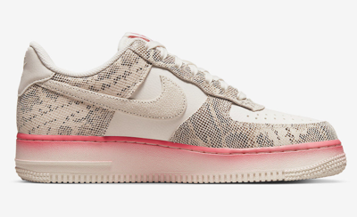 Pre-owned Nike Women's Air Force 1 Low Our Force 1 Snakeskin Dv1031-030 Women's Size In Pink