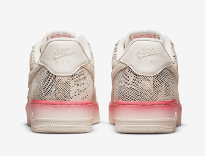 Pre-owned Nike Women's Air Force 1 Low Our Force 1 Snakeskin Dv1031-030 Women's Size In Pink