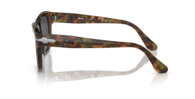 Pre-owned Persol 0po3313s 108/48 Caffe/black Polarized Square Unisex Sunglasses