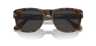 Pre-owned Persol 0po3313s 108/48 Caffe/black Polarized Square Unisex Sunglasses