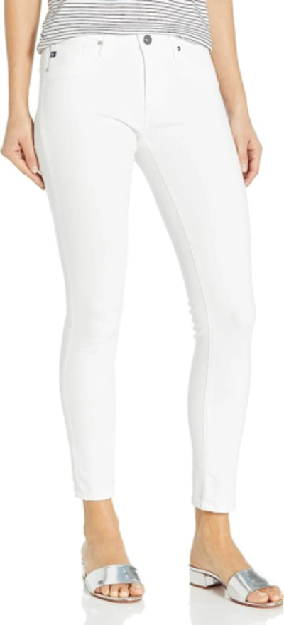 Pre-owned Ag Adriano Goldschmied Women's Legging Ankle Super Skinny Jean In White