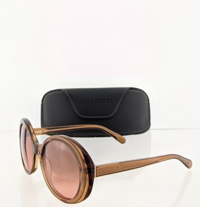Pre-owned Serengeti Brand Authentic  Sunglasses Bascall Ss541006 55mm Clear Brown Frame In Pink