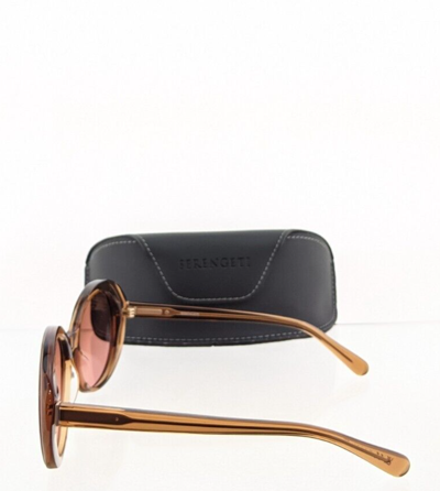 Pre-owned Serengeti Brand Authentic  Sunglasses Bascall Ss541006 55mm Clear Brown Frame In Pink