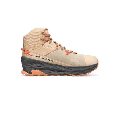 Pre-owned Altra Women's Olympus 5 Mid Gtx Hiking Shoes - 9.5 - Sand In Beige