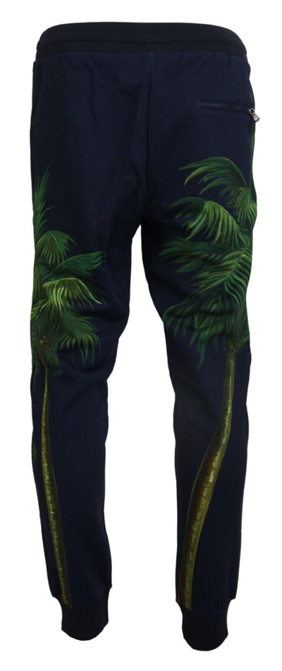 Pre-owned Dolce & Gabbana Pants Black Cotton Printed Men Trousers It50/w36/l Rrp 620usd