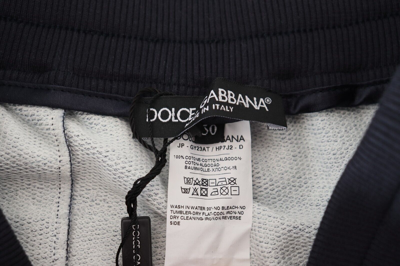 Pre-owned Dolce & Gabbana Pants Black Cotton Printed Men Trousers It50/w36/l Rrp 620usd