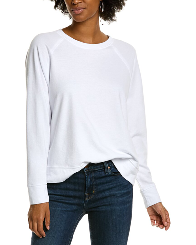 Shop James Perse French Terry Relaxed Sweatshirt In White