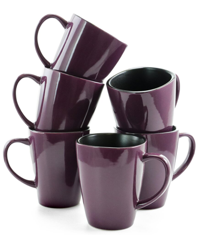 Shop Elama Set Of 6 Mulberry Stoneware Mugs
