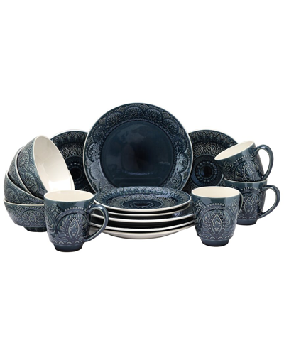 Shop Elama Petra 16pc Stoneware Dinnerware Set