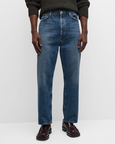 Shop Agolde Men's 90s Straight-leg Jeans In Imagine