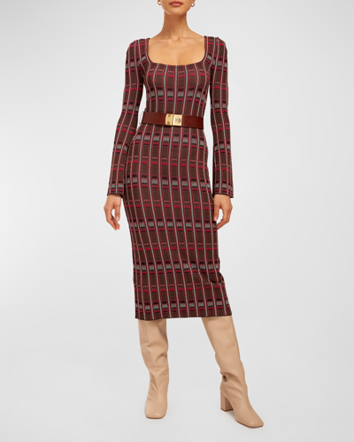 Shop Equipment Cyrienne Graphic-print Bodycon Sweater Dress In Delicioso Multi