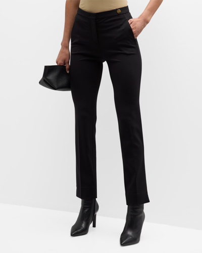 Shop Callas Milano Charlotte Cropped Skinny Pants In Black