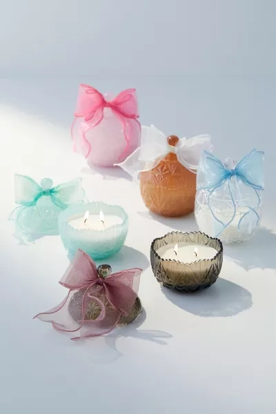 Shop Urban Outfitters Lola Glass Bow 6 oz Candle In Lucid Dreams At