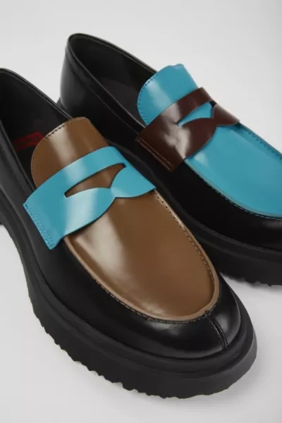 Shop Camper Walden Leather Moc Toe Loafer Shoe, Men's At Urban Outfitters In Multicolor