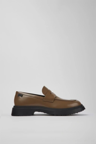 Shop Camper Walden Leather Moc Toe Loafer Shoe In Copper, Men's At Urban Outfitters